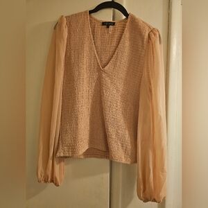 1.STATE Beige Textured Top